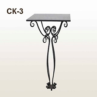 Стол кованый СК-3 Черное серебро