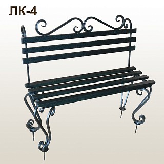 Лавка кованая ЛК-4 Черное серебро