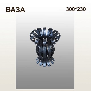 Ваза кованая В-3 черное серебро